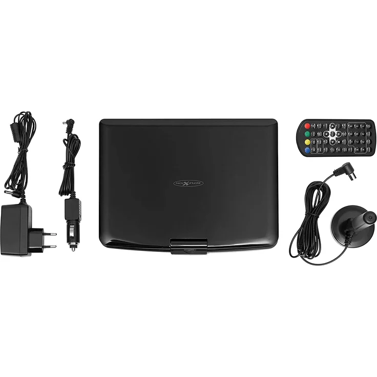 Reflexion DVD1017 Tragbarer 25,4 cm (10 Zoll) DVD-Player mit DVB-T2 HD Tuner, Fernbedienung, 12V Adapter, HDMI, USB, 230V Netzteil schwarz – Bild 3