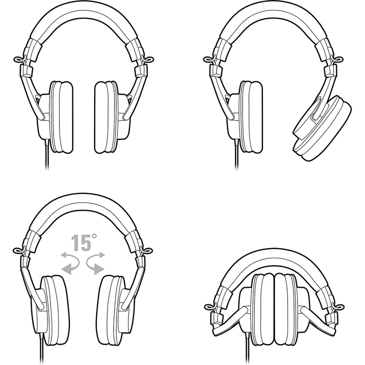 Audio-Technica ATH-M30X Over-Ear-Kopfhörer, schwarz – Bild 5