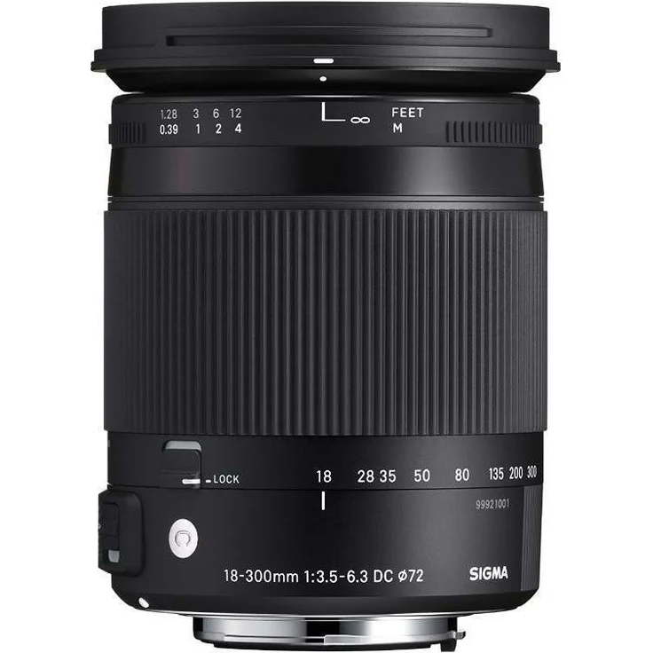 Sigma 18-300mm F3,5-6,3 DC Macro OS HSM Contemporary Objektiv (72mm Filtergewinde) für Canon Objektivbajonett