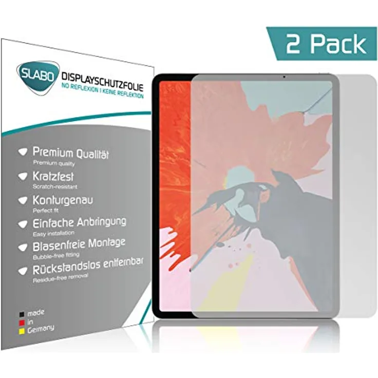 2x Slabo Displayschutzfolie für iPad Pro 11 (2018) MATT ''No Reflexion'' Displayfolie Schutzfolie Folie
