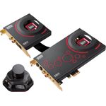 Creative Sound Blaster ZxR Interne Soundkarte (SNR 124dB, PCI-Express, 3,5 mm Jack, leistungsstarker Kopfhörerverstärker, Audio-Steuerungsmodul, DBpro Tochter-Karte) schwarz