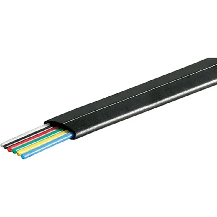 Goobay 50254 Telefonflachkabel 100 m Rolle, AWG 30.CU (Kupfer)