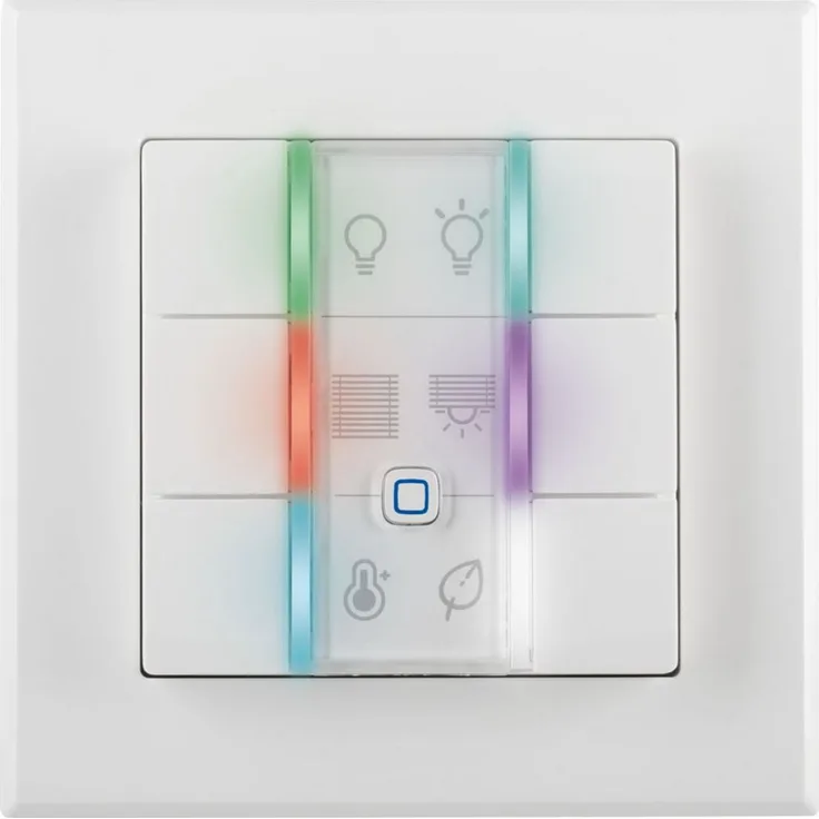 Homematic IP Wired Smart Home Wandtaster mit LEDs 6-fach, weiß (HmIPW-WRC6)