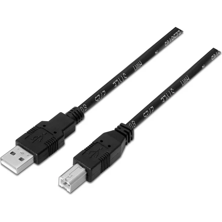 AISENS A101-0006 - USB Kabel (1,8 m, USB A, USB B, 2.0, Schwarz)