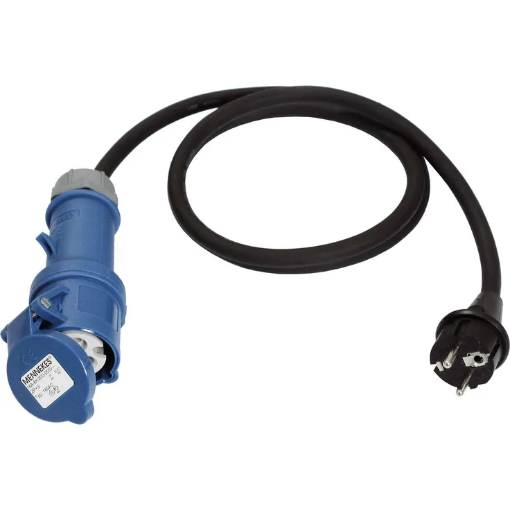 as - Schwabe E-Adapterleitung Caravan - 230 V - 16 A E-Kupplung & Schutzkontaktstecker mit Schutzkappe – 3-polige Leitung für Europa-Schuko-Buchse – IP44 – Made in Germany ''''– Schwarz I 60486