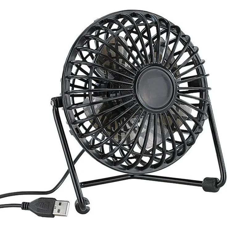 Mini-USB-Tischventilator, Vollmetall, neigbar um 360Grad , 2,5 W, Durchmesser 15 cm