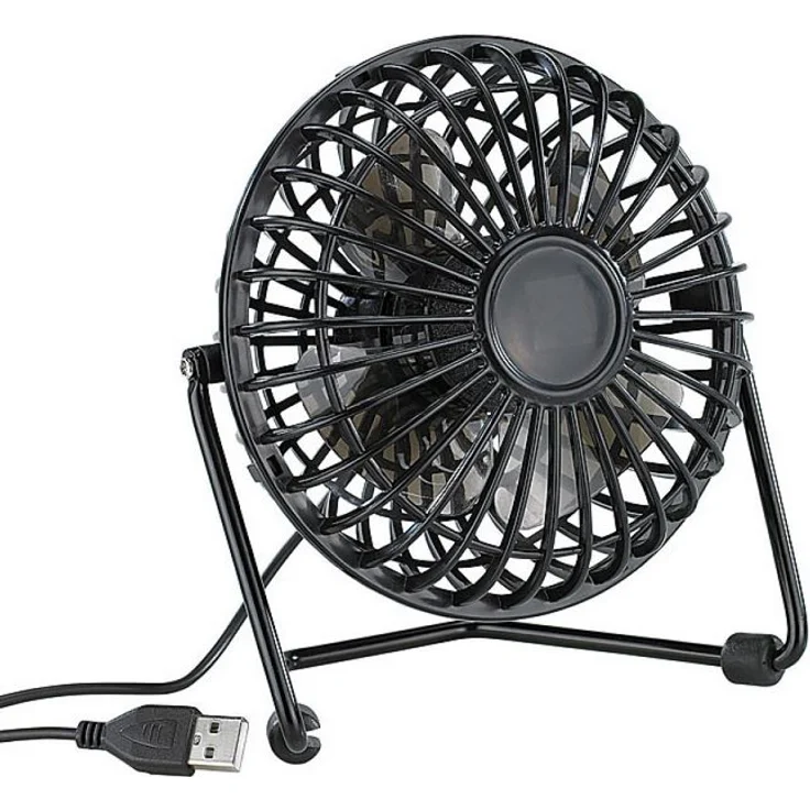 Mini-USB-Tischventilator, Vollmetall, neigbar um 360Grad , 2,5 W, Durchmesser 15 cm
