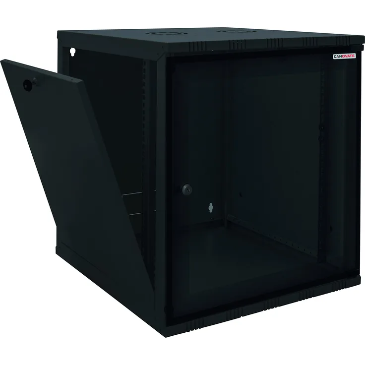 LogiLink W12A40B ECO Wandschrank 12HE (400mm Tiefe), Flat Pack (unmontiert), 48,26 cm (19 Zoll) schwarz