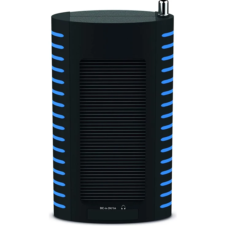 TechniSat TechniRadio Solar Tragbares Radio mit Wecker, LCD-Display, spritzwassergeschützt, schwarz, blau – Bild 2