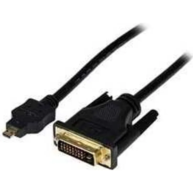 StarTech.com Micro HDMI auf DVI Kabel - St/St - Videokabel - HDMI / DVI - 30 AWG - 19-polig Micro-HDMI (M) - DVI-D (M) - 1,0m - abgeschirmt - Schwarz (HDDDVIMM1M)