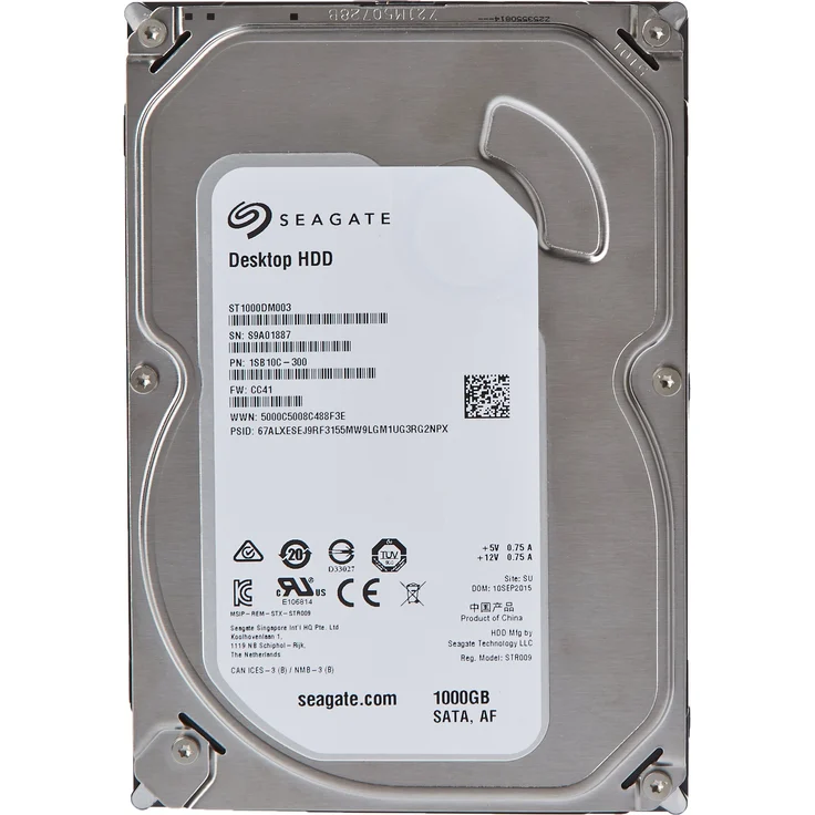 Seagate Desktop HDD 1TB, interne Festplatte, 3.5'', SATA, 6GB/s - ST1000DM003 – Bild 1