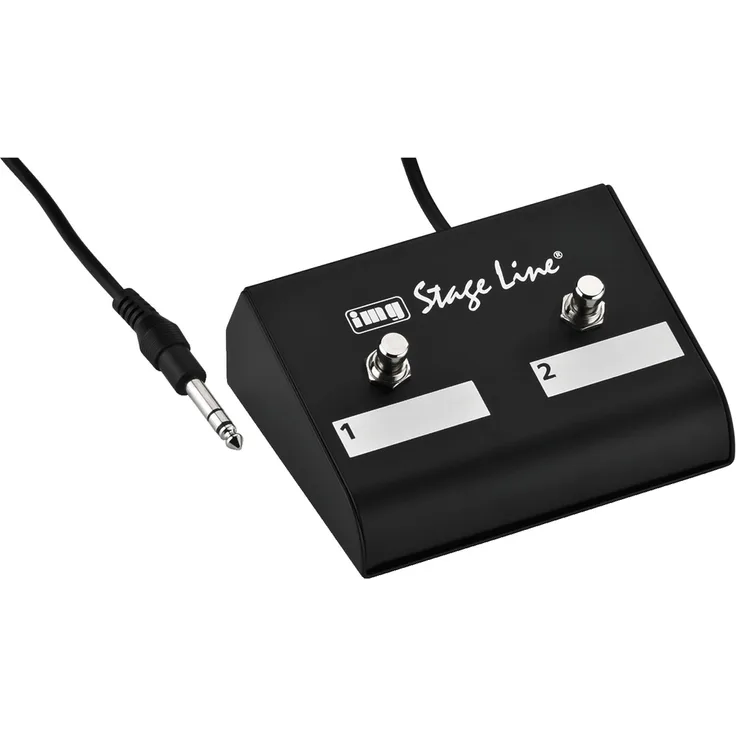 MONACOR FS-202 Fußschalter für Gitarrenverstärker, 5-m-Anschlusskabel, schwarz