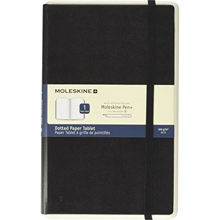 Moleskine Paper Tablet Notizbuch Digitales Smart Notizbuch Paper Tablet (mit gepunkteten Seiten und Hardcover, gepunktet, Large 13 x 21cm) schwarz – Bild 1