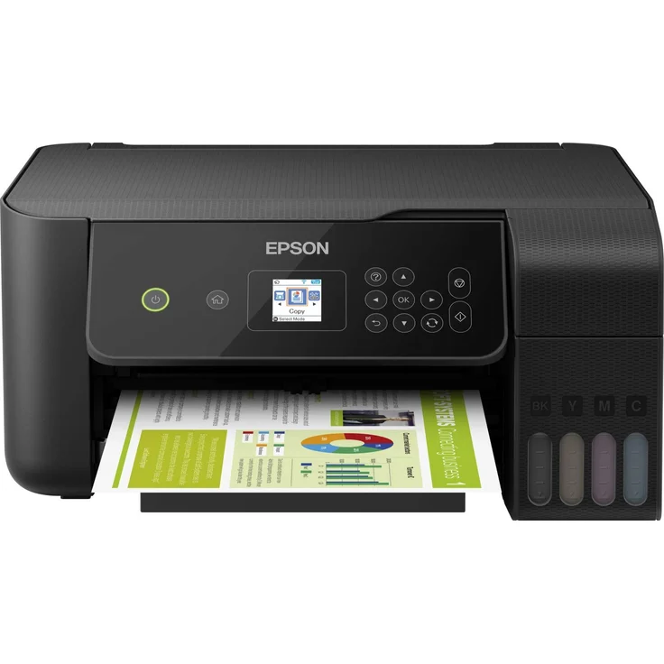 Epson EcoTank ET-2720 (3-in-1) Multifunktionsdrucker - (Tintenstrahl) Farbe, Druckgeschwindigkeit: 10 s/w, 5 Farbe, Auflösung: 5760 x 1440, WLAN, Mobile Print, AirPrint, Wi-Fi Direct (C11CH42402) - Preisvergleich – Bild 1