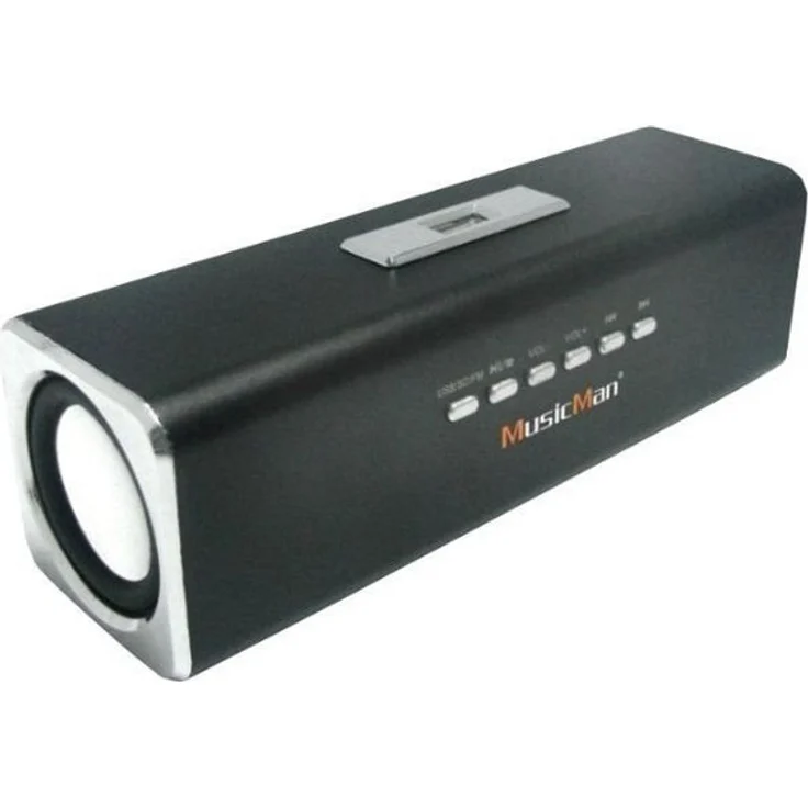 MusicMan MA Lautsprecher (MP3-Player, Soundstation & Radio, USB, Line-In) schwarz – Bild 1