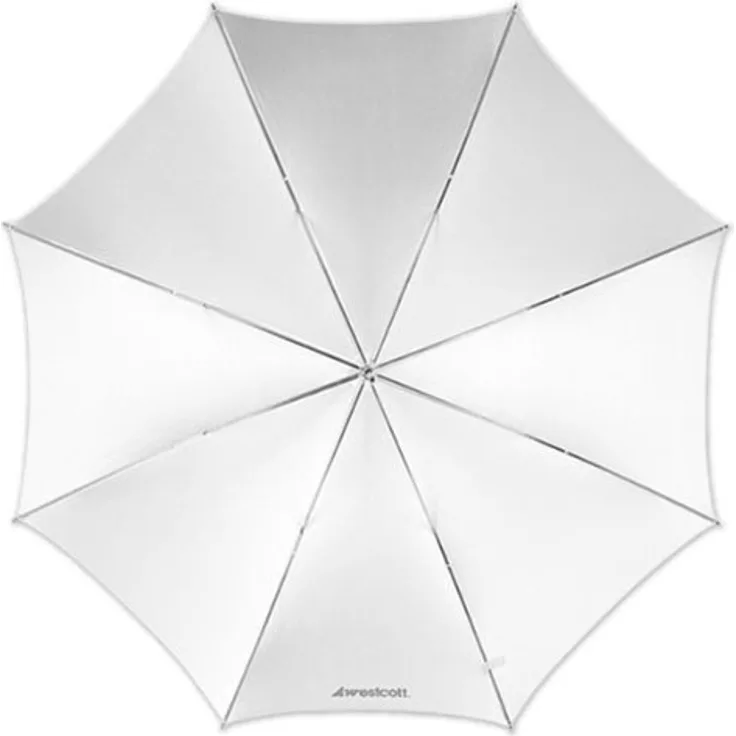 Westcott Blitzschirm, 109 cm (45 Zoll), satinweiß