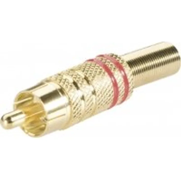 Cinch-Steckverbinder Stecker, gerade Polzahl: 2 Rot BKL Electronic 0101007 1 St. Rot