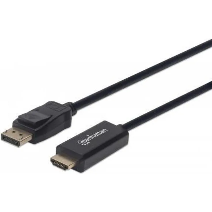 Manhattan 152679 1080p DisplayPort auf HDMI-Kabel DisplayPort-Stecker auf HDMI-Stecker, 1,8 m, schwarz