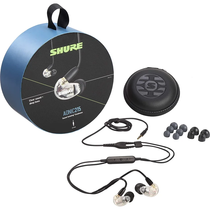 Shure AONIC 215 In-Ear Kopfhörer mit Mikrofon, geeignet für Sport, transparent – Bild 2