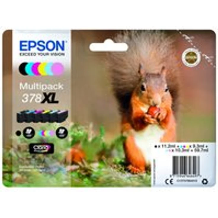 Epson Original 378XL Tinte Eichhörnchen XP-8500 XP-8600 XP-8605 (Multipack, 6-farbig) – Bild 1