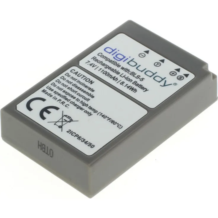 digibuddy Akku kompatibel zu Olympus BLS-5 / BLS-50 Li-Ion
