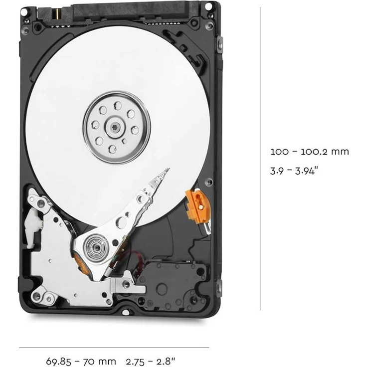 WD Blue WD20SPZX - Festplatte - 2 TB - intern - 2.5 Zoll (6.4 cm) - SATA 6Gb/s - 5400 rpm - Puffer: 128 MB (WD20SPZX) – Bild 4