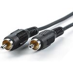 Value 11994339 Cinch-Verbindungskabel simplex Stecker auf Stecker, 10m schwarz