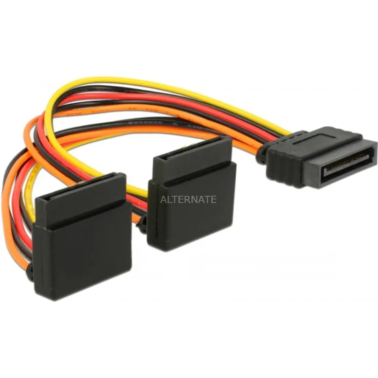 DeLOCK - Netzteil - SATA Leistung (S) eingerastet bis SATA Leistung (R) Metallclip - 3,3 / 5 / 12 V - 15 cm (60170)