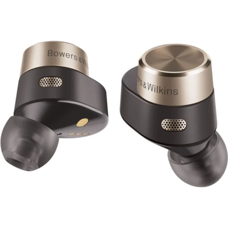 Bowers & Wilkins PI7 Black True Wireless In-Ear-Kopfhörer, Noise Cancelling, kabellos, wasserdicht (IP54), schwarz, gold – Bild 2