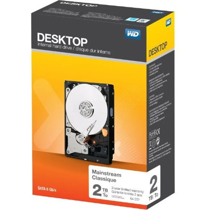 WD Desktop Everyday WDBH2D0020HNC - Festplatte - 2 TB - intern - 3.5 Zoll (8.9 cm) - SATA 6Gb/s - Puffer: 64 MB (WDBH2D0020HNC-ERSN) – Bild 2