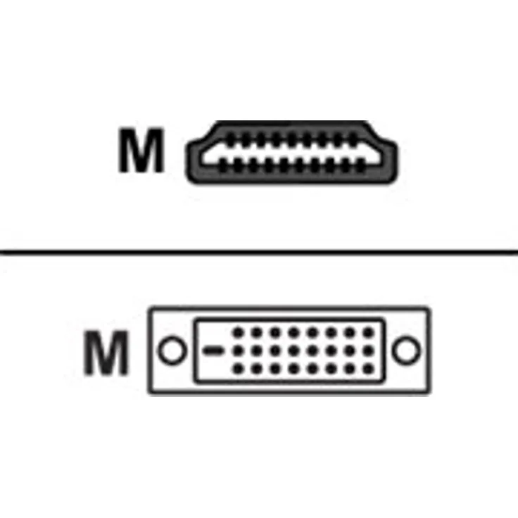 Sharkoon 5m, HDMI-DVI-D Schwarz - Videokabel-Adapter (HDMI-DVI-D, 5 m, HDMI, DVI-D, Männlich, Männlich, Schwarz)