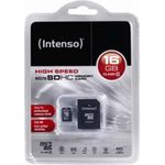 Intenso Micro SDHC 16GB Class 10 Speicherkarte inkl. SD-Adapter schwarz