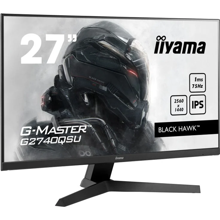 iiyama G-Master G2740QSU-B1 Black Hawk - 27 Zoll, QHD (1440p), IPS-Panel, 75Hz, 1ms, 250cd/m² (G2740QSU-B1) – Bild 2
