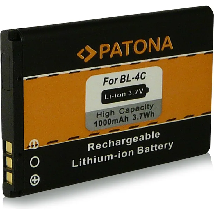 PATONA Akku wie BL-4C für Nokia 1661 1662 2650 2651 2652 2690 3108 3500 classic 5100 6100 6101 6103 6125 6126 6131 6133 6136 6170 6260 6300 6820 7200 7270 2220 slide X2-00