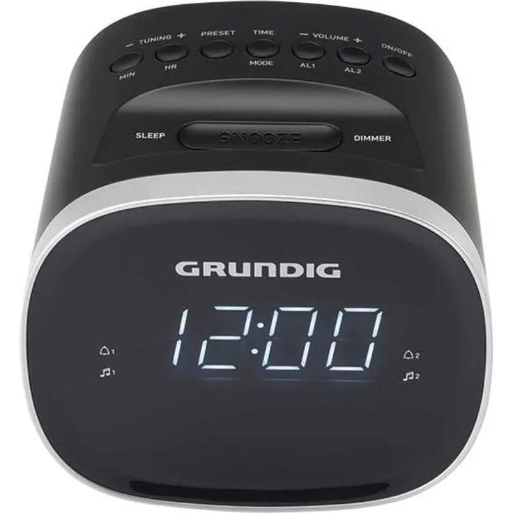Grundig Sonoclock 2000 Radiowecker mit Wecker, LED-Display, schwarz