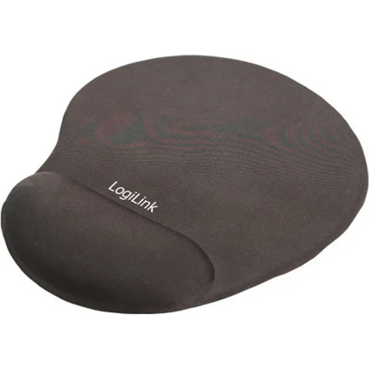 LogiLink Mauspad mit Silikon Gel Handauflage, schwarz