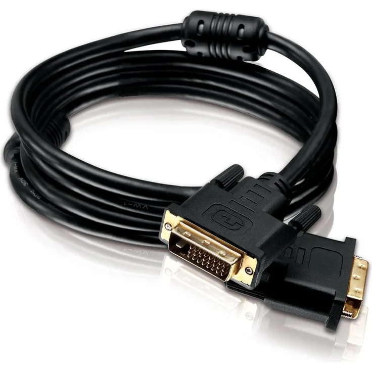 HDSupply DC130-125 DVI-D Dual Link Kabel (DVI-D (24+1) Stecker - DVI-D (24+1) Stecker)), vergoldete Kontakte, 12,5m, schwarz