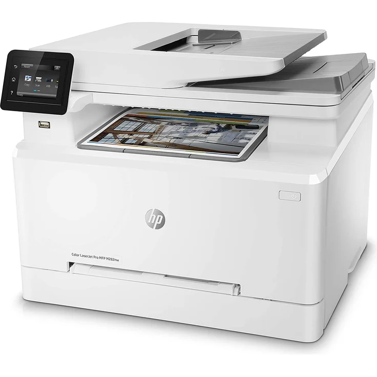 HP Color LaserJet Pro MFP M282nw (3-in-1) Multifunktionsdrucker - (Laser) Farbe, Druckgeschwindigkeit: 18 s/w, 11 Farbe, Auflösung: 600 x 600, USB, LAN, WLAN, AirPrint, Cloud Print (7KW72A) – Bild 3