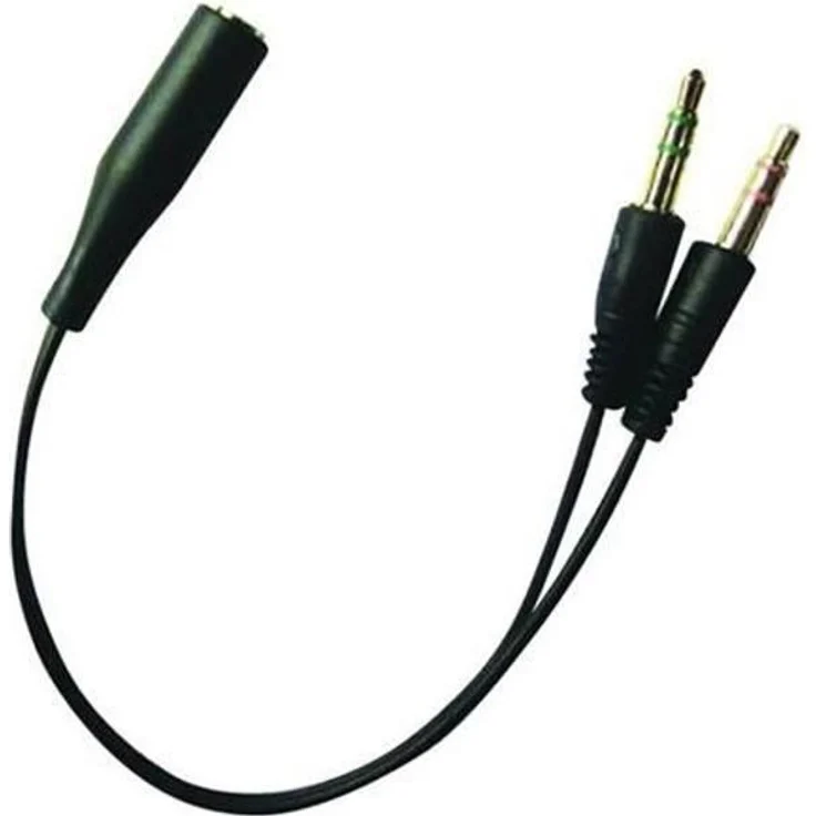 Sandberg Klinke Audiokabel für Headset, Audiogerät, Smartphone, PC - 1 x Klinke Buchse Stereo Audio - 2 x Klinke Stecker Stereo Audio - Schwarz