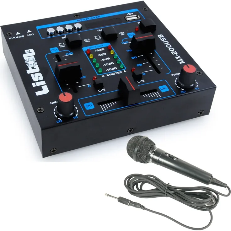 4-Kanal USB Mischpult inklusive Mikrofon