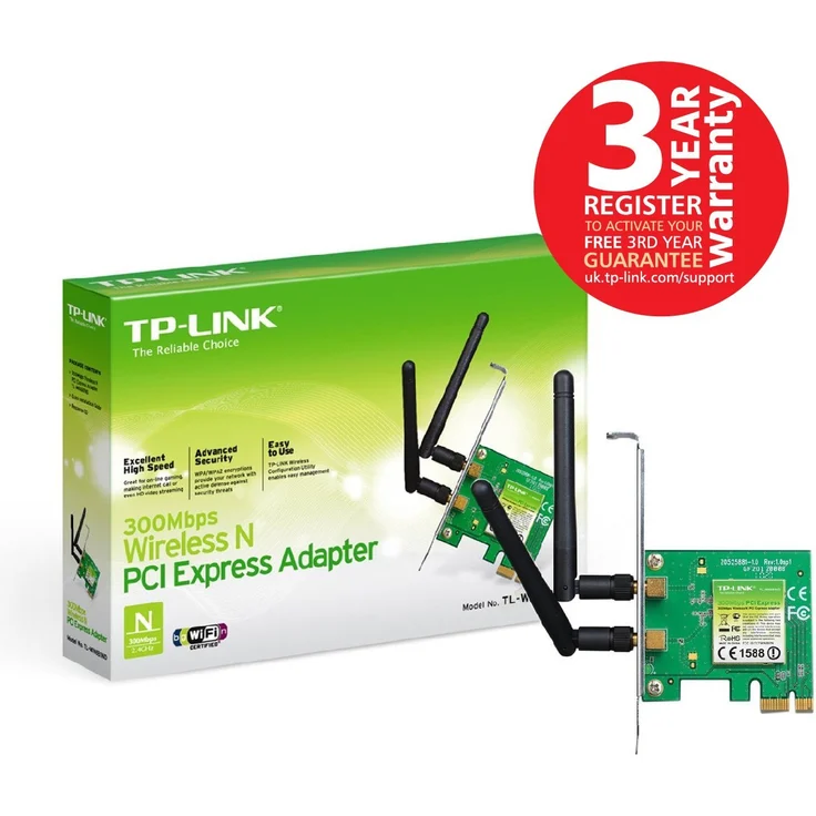 TP-Link N300 Desktop, 2.4GHz WLAN, PCIe x1 (TL-WN881ND) – Bild 2