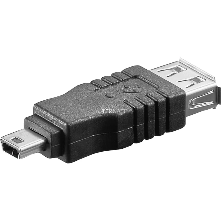 Wentronic Goobay USB 2.0 Hi-Speed Adapter, USB 2.0-Buchse (Typ A) - USB 2.0-Buchse (Typ A) > USB 2.0 Mini-Stecker (Typ B, 5-Pin) (50970)