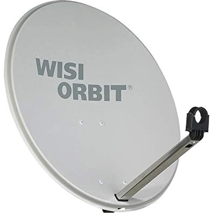 WISI 75606 OA36G Orbit Line Satelliten Offset-Antenne (RAL 7035) ? 60cm Reflektor mit 40mm LNB-Halterung, Feedarm und Mastschellen ? Montagezubehör lichtgrau