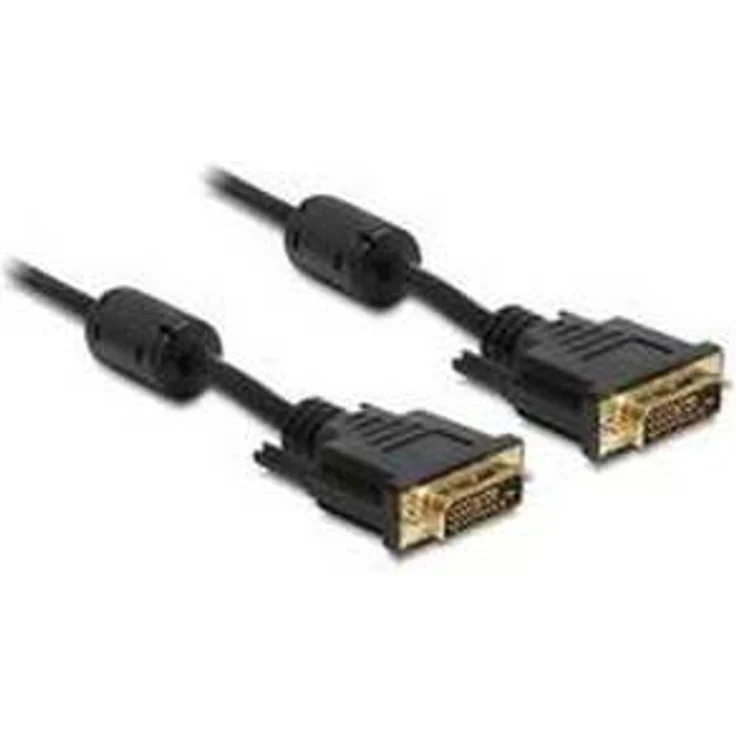 DeLOCK - DVI Anschlusskabel - DVI-D 24+1 (M) - DVI-D 24+1 (M) - 1,0m - schwarz (83189) – Bild 1