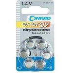 Conrad 650495 Household Battery Zink-Luft 1,4 V - Batterien (Zink-Luft, Knopf-Münze, 1,4 V, 6 Stück(e), 630 mAh, Metallisch)
