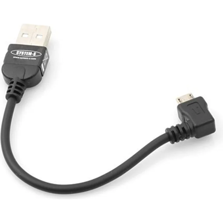 System-S USB Kabel Micro zu Typ A Stecker Winkel 10 cm