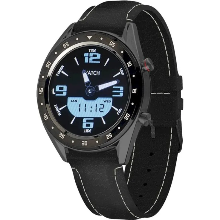 Atlanta 9709-7 Aktivitätstracker Fitness-Tracker Herren, Einheitsgröße, Metallgehäuse, Schwarz