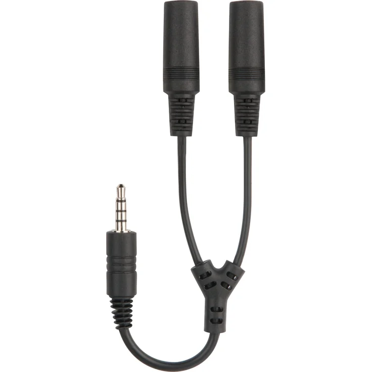 Speedlink SPLITZ Headset Splitter, Anschluss für zwei Kopfhörer (Für Smartphones und Tablets ideal geeignet, Mikrofonbetrieb möglich), schwarz