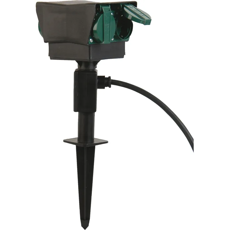 UNITEC 44208 Erdspiess mit 4-fach Steckdose 1,5m-Zuleitung