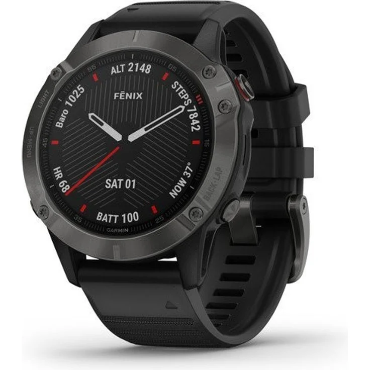 Garmin fēnix 6 Sapphire Smartwatch GPS, Unisex, 47mm, Kunststoffgehäuse, Silikonarmband, Schiefergrau – Bild 5